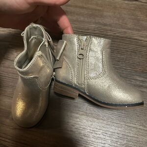 Cat and Jack toddler gold boots